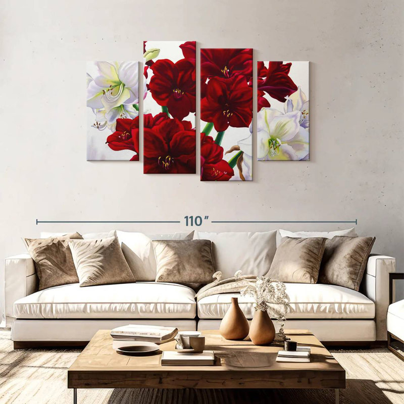 Harnek Red And White Amaryllis