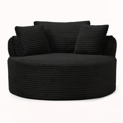 Chaise de salle de bain moderne en velours côtelé à siège profond Modern