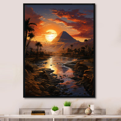 Égypte Golden Horizons River II - Égypte, impressions sur toile