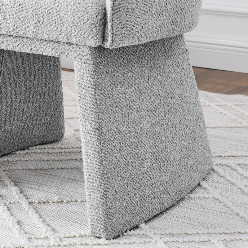 Fauteuil d'appoint rembourré Tallu, Tissu gris