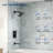 6" Pressure-Balanced Rain Shower and Tub Faucet Set with Rough-In Valve-73468202