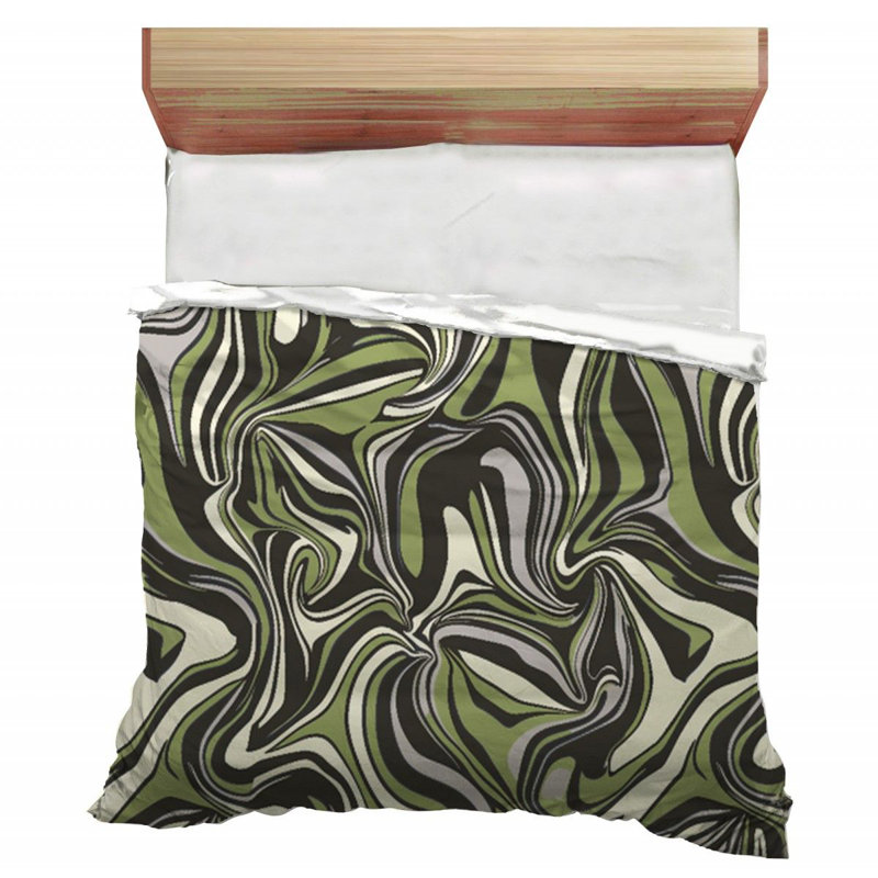 Édredon floral en microfibre / polyester, Édredon simple très long