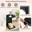 2 tables de bout en PC avec repose-pieds réglables et table d'appoint 2 en 1