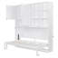 Lit escamotable simple à capacité simple - Lit pliant peu encombrant avec armoire de rangement et USB pour petits appartements-446832887