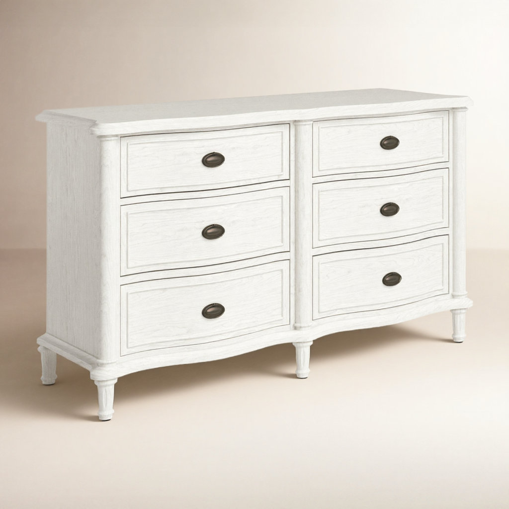 Watson 64" Oak Dresser, Cream