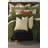 Pleated Velvet Olive Green Duvet Cover & Insert Set-73091759