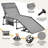 Adjustable Outdoor Folding Tanning Chair Extended Portable Beach Lounger with 5 Back Position-110743080