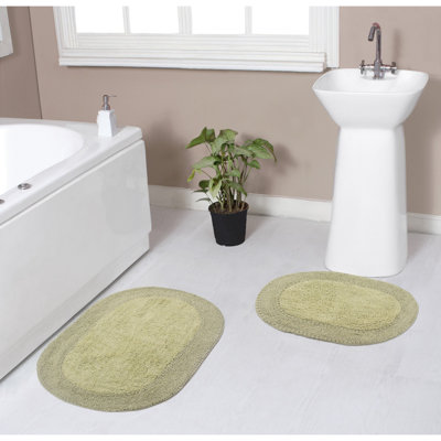 Ensemble de tapis pour salle de bain 100% coton Double Ruffle Collection (ensemble de 2)