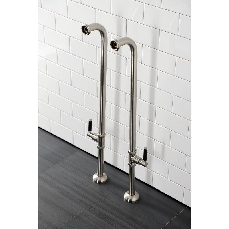 Kingston Brass Concord Freestanding Tub Supply Line, Brushed Nickel