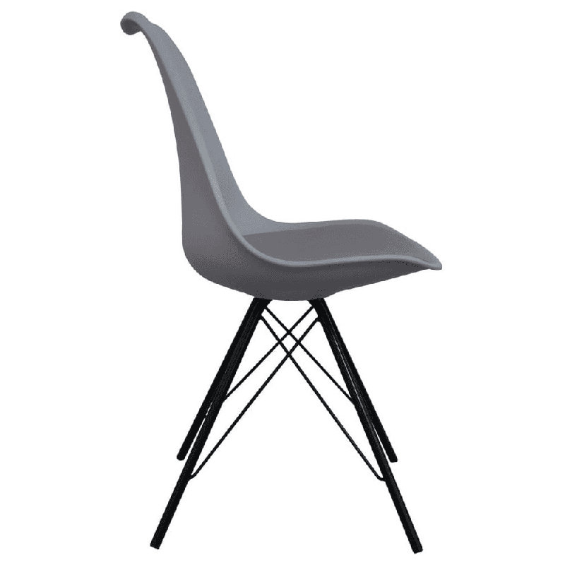 Aneta Plastic Side Chair, Grey