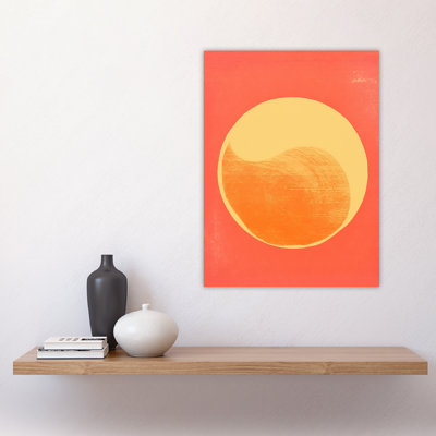 Wall Art Print Pumpkin Mango Duotone Yin Yang Abstract Sun Minimalist Poster