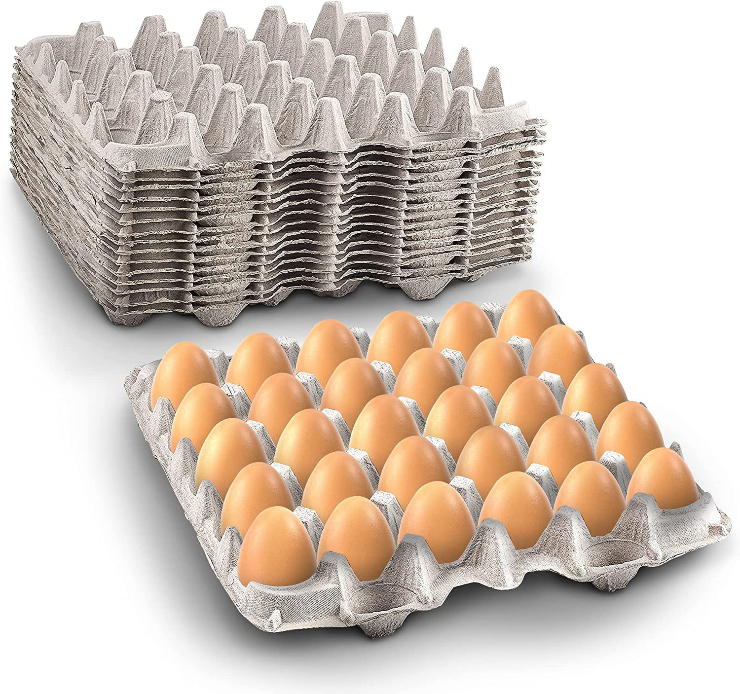Prep & Savour Daizah Natural Pulp Paper Egg Cartons Flats Holds