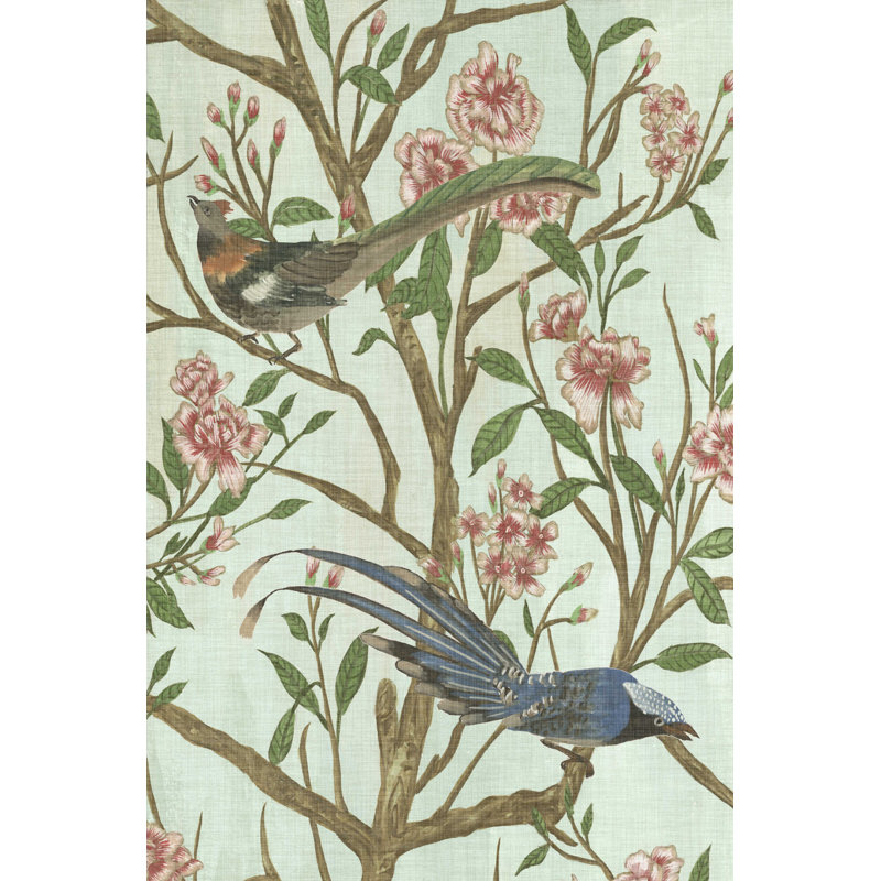 Délicat chinoiserie II, H 48 po x l 32 po