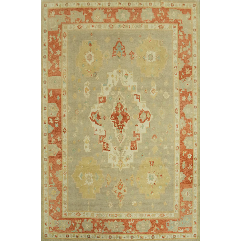 Tapis turc en laine fait à la main Oushak 9 x 12