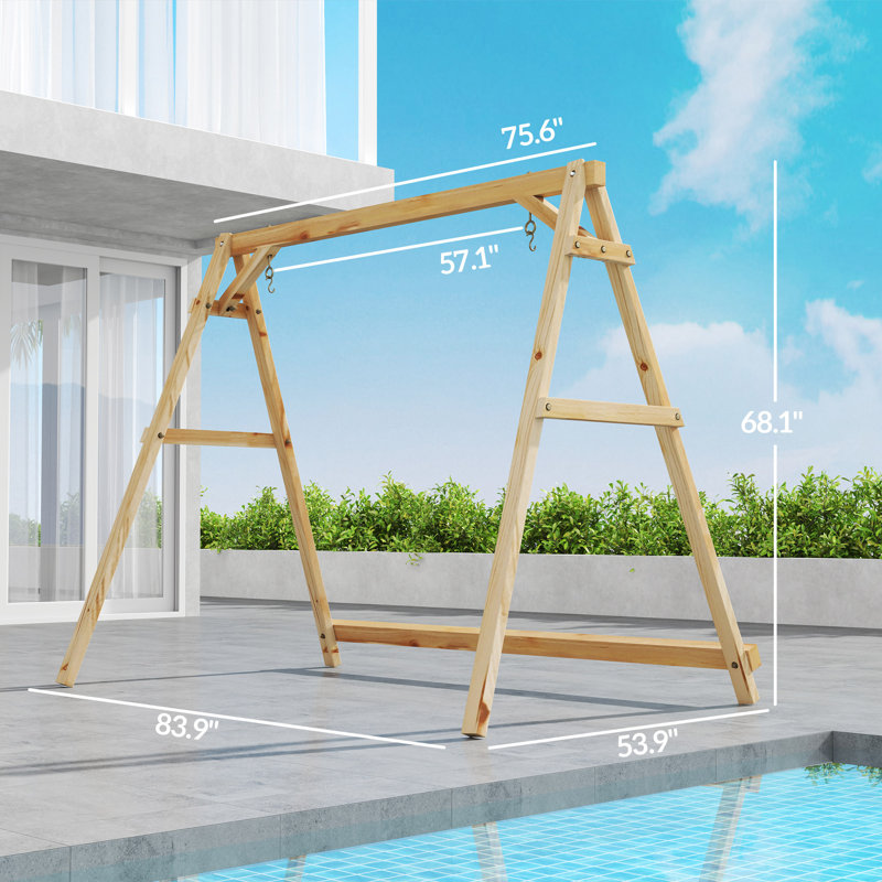 Support de balançoire de porche, structure robuste, support de chaise suspendue seulement, capacité de charge de 350 kg, pour jardin, terrasse, pelouse, aire de jeux