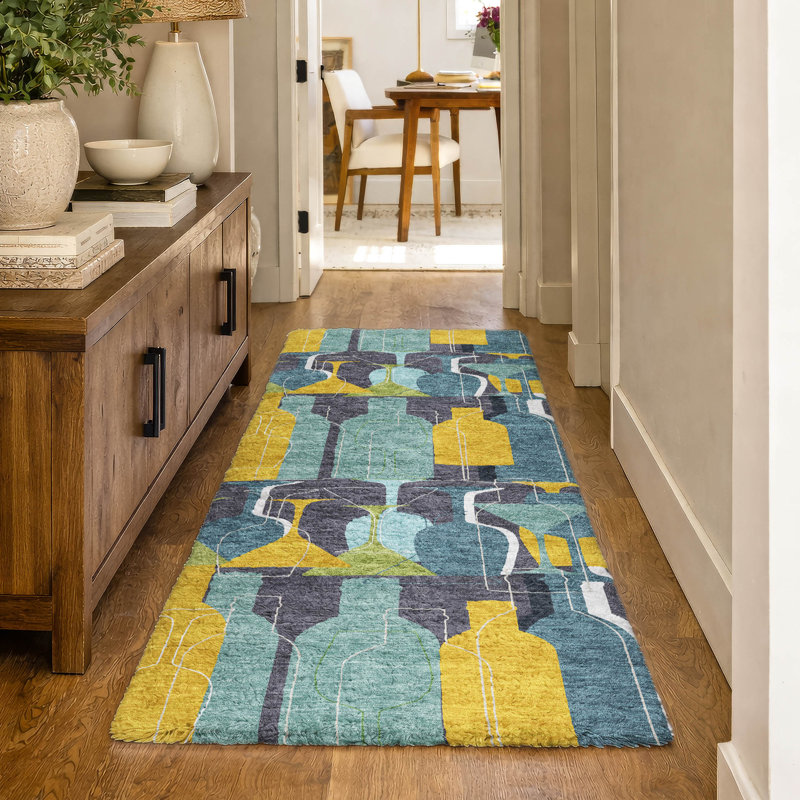 Premium Machine Washable Dream Shag ADS168 Martini and Wine Rug, 2'3" x 7'6" Runner