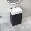 Meuble-lavabo en marbre 20 po avec lavabo en céramique-358424180