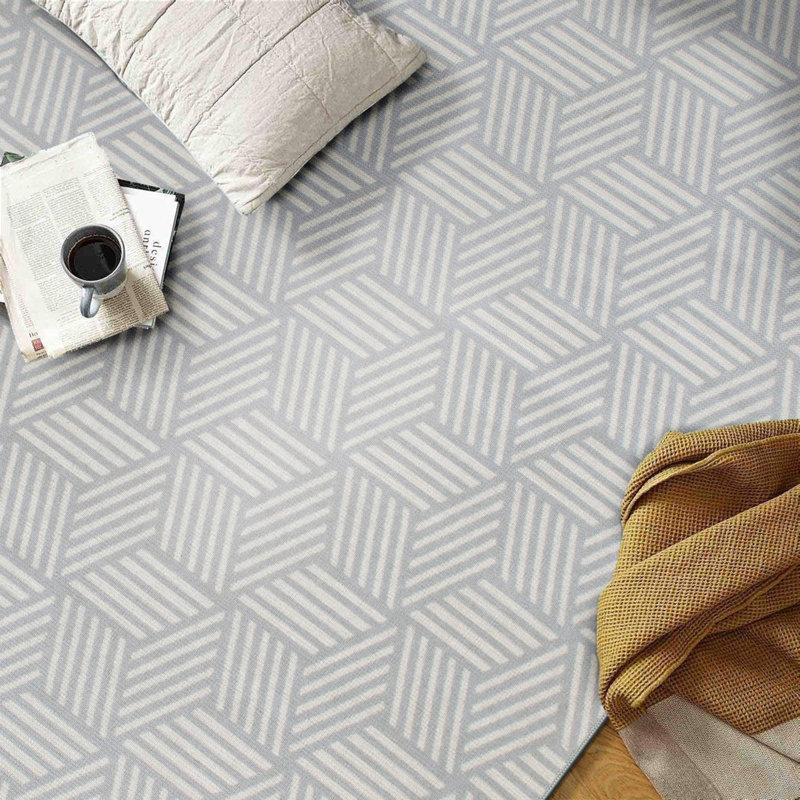 Tapis intérieur / extérieur en nylon tissé à la machine Lathisa, Rectangle 5 pi x 7 pi