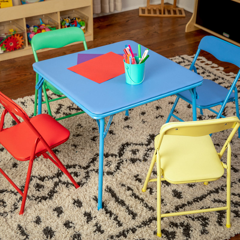 Ensemble 5 pièces de table de jour et chaises en vinyle pour enfants Simra, Multi