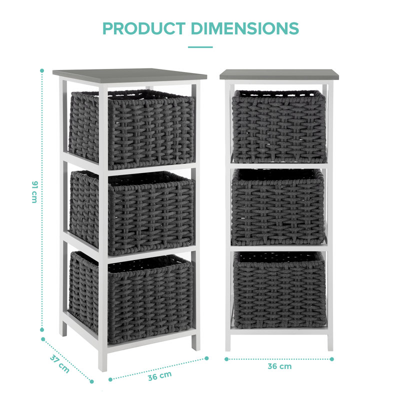 Edmir 36cm W 3 - Drawer Chest of Drawers