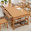 Bureau rectangulaire brun en bois massif avec 6 tiroirs-538773466