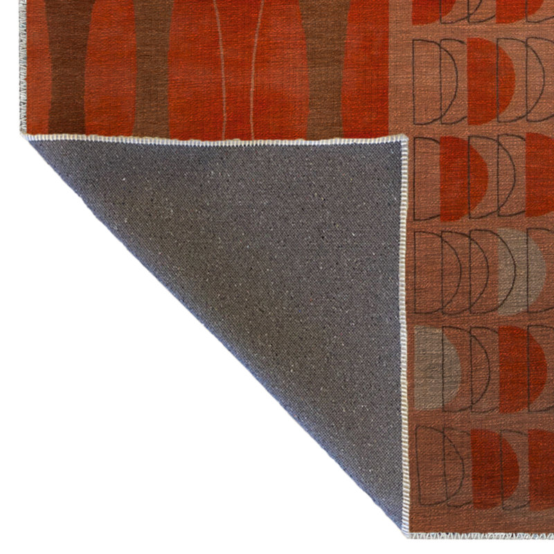 Tapis décoratif moderne à motif géométrique abstrait à motif café, Rectangle 5 pi x 8 pi 3 po