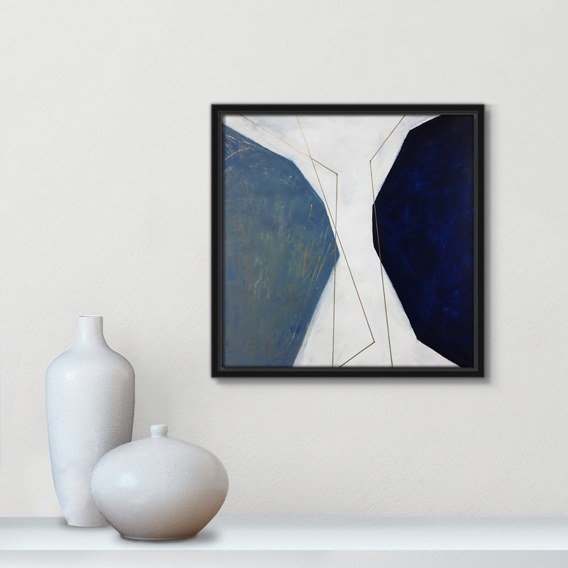 «Octagon Abstraction II» par Casa Fine Arts, Cadre flottant noir, Pas de tapis, H 13,5 po x l 13,5 po x P 2 po
