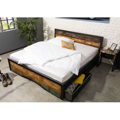 Solid Wood Storage Bed