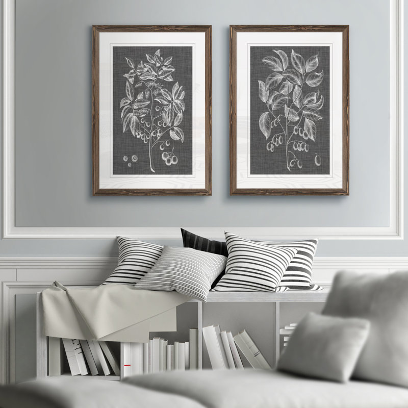 « tapis de feuillage v » par antonyme bunjamin (abe)-ensemble de 2 reproductions de photos sur toile, Blanc