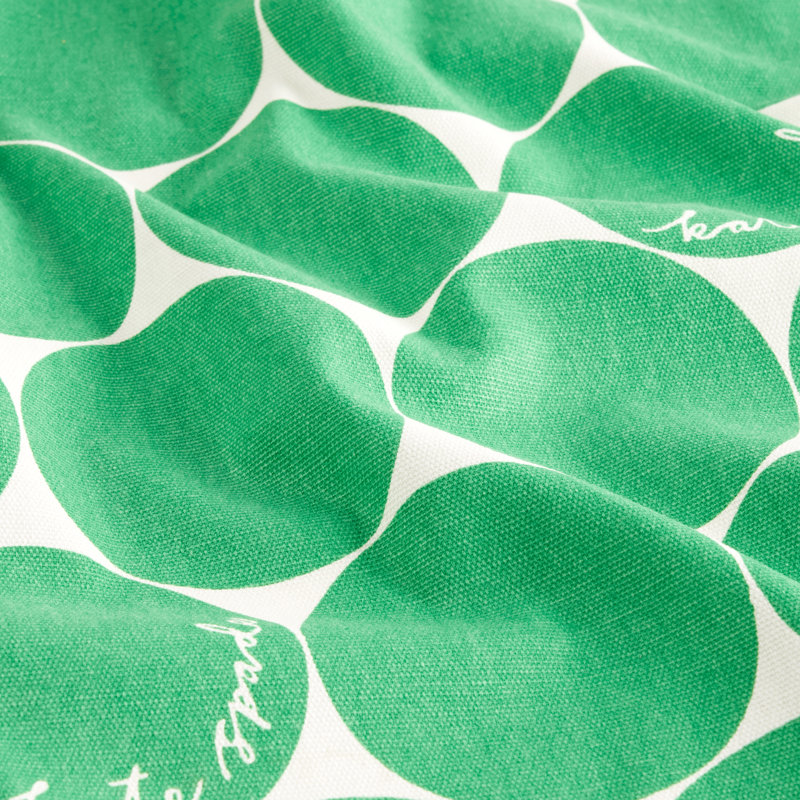 Loop And Dot 100% Cotton Square, Green/White