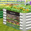 Ensemble de lit de jardin surélevé galvanisé 2Pack Denishia, jardinière extérieure-966953455-993126020