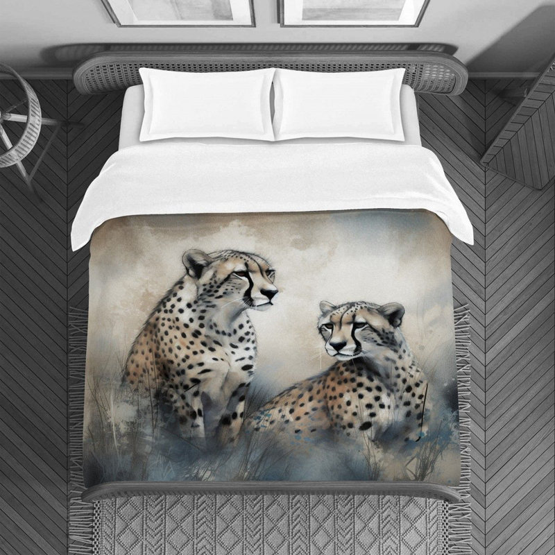 Housse de couette Cheetah Wildlife Mazzie, Housse de couette simple