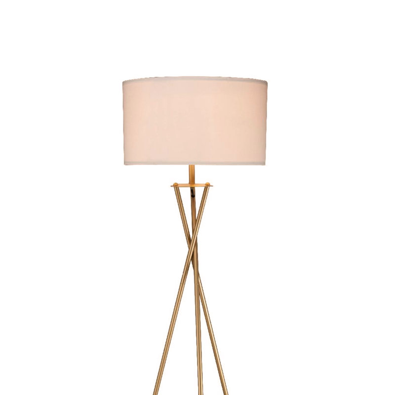 Lampe sur pied 64,5 po Mid-Century en métal de style sablier Ester