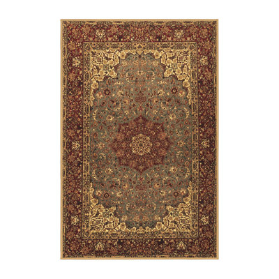 Tapis oriental brun / beige / gris en laine / polyester tissé à la machine 8 pi x 12 pi Judlaph