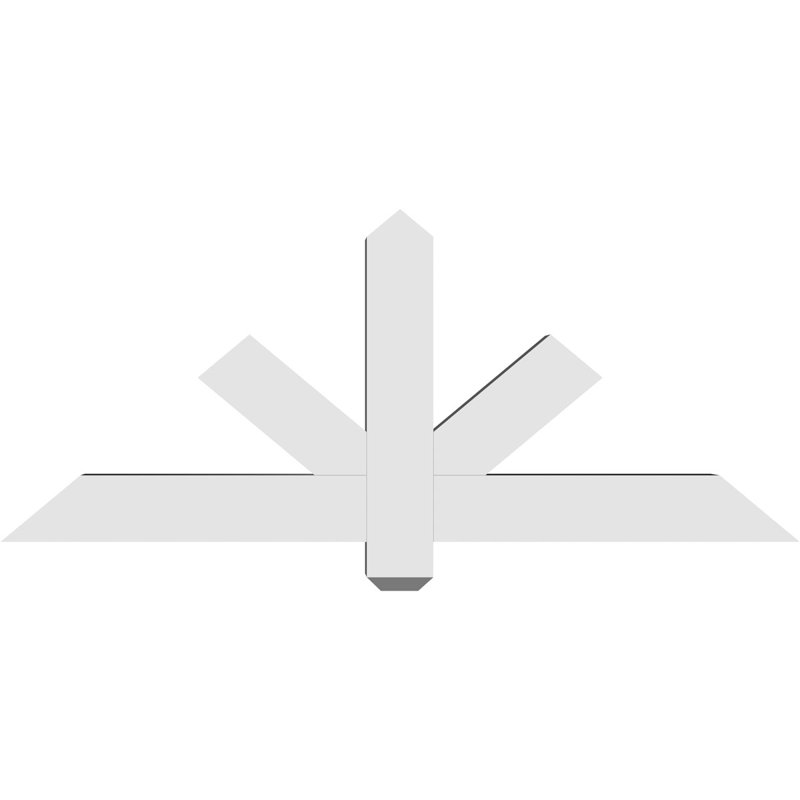 Support de pignon en PVC de qualité architecturale Kennewick, H 20 po x l 48 po (pas: 10/12), P 4 po x F 4 po