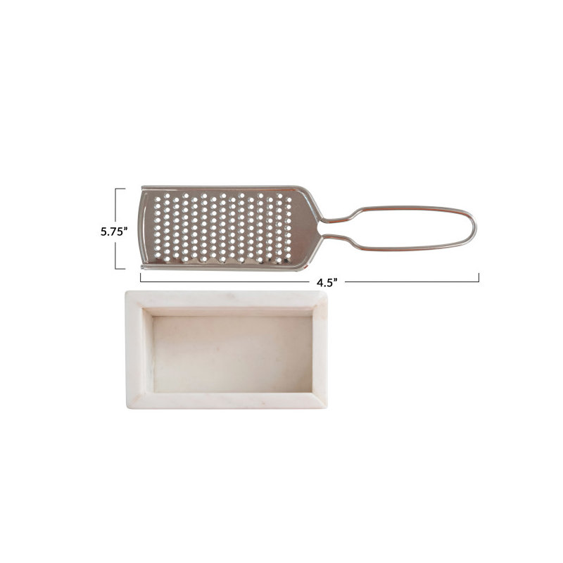 Râpe en marbre et acier inoxydable