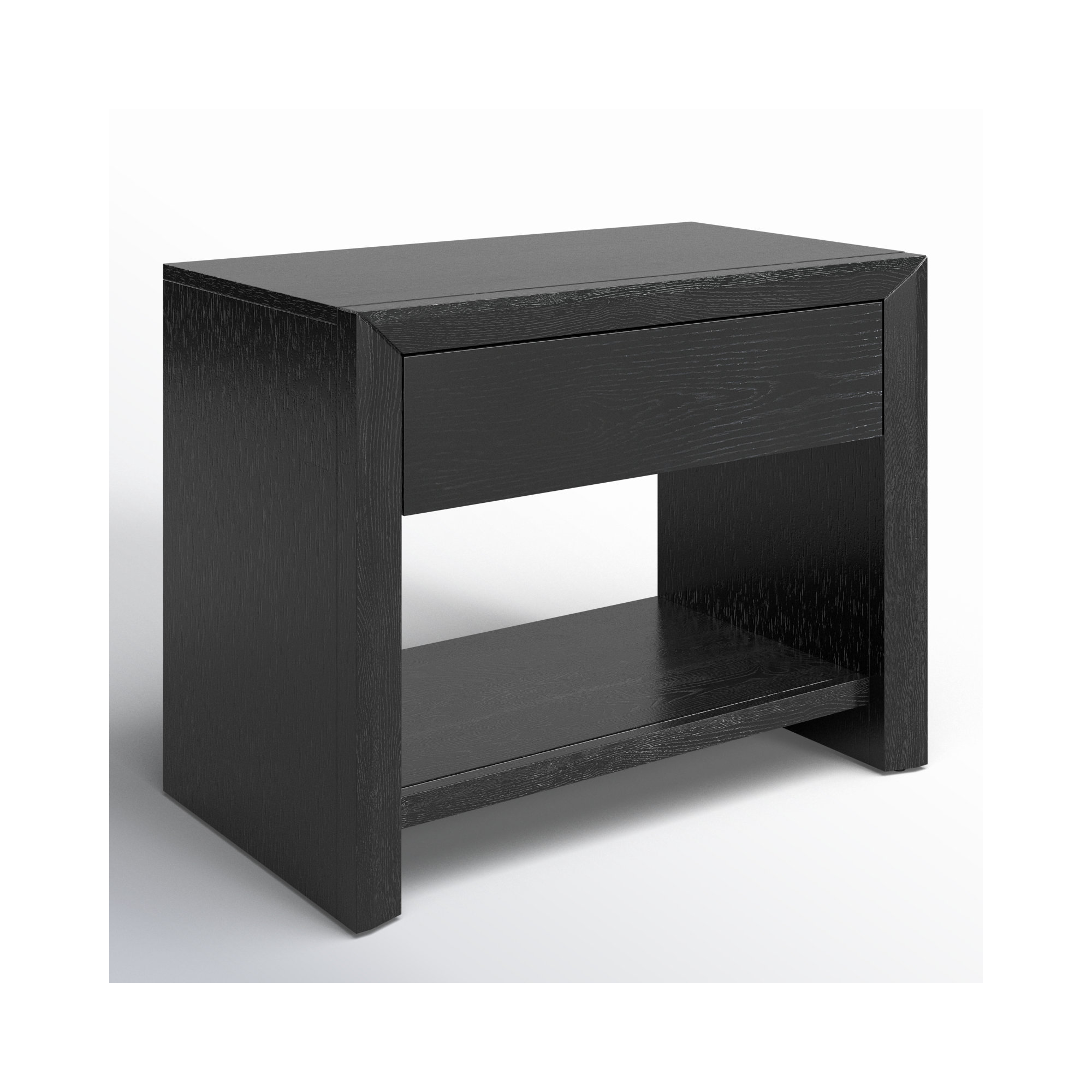 Wyat 1 Drawer Nightstand, Black