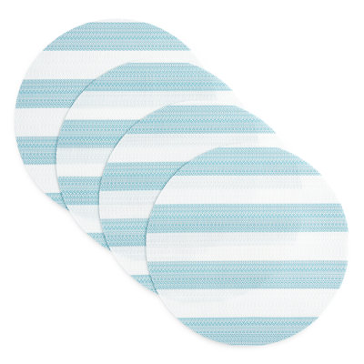 Town & Country Basics Cabana Stripe Indoor/Outdoor Round Placemat