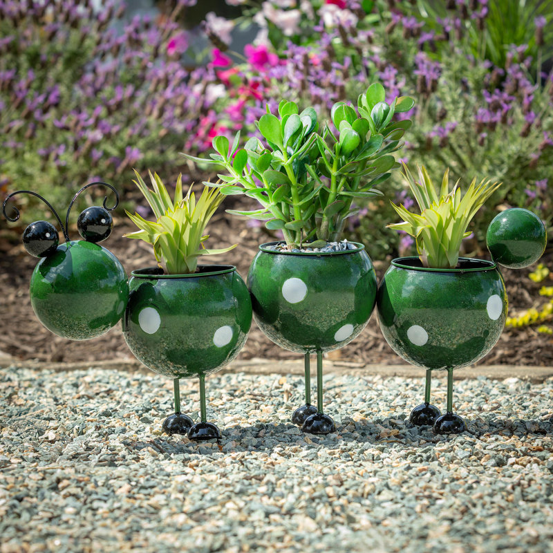 Metal Caterpillar Planter