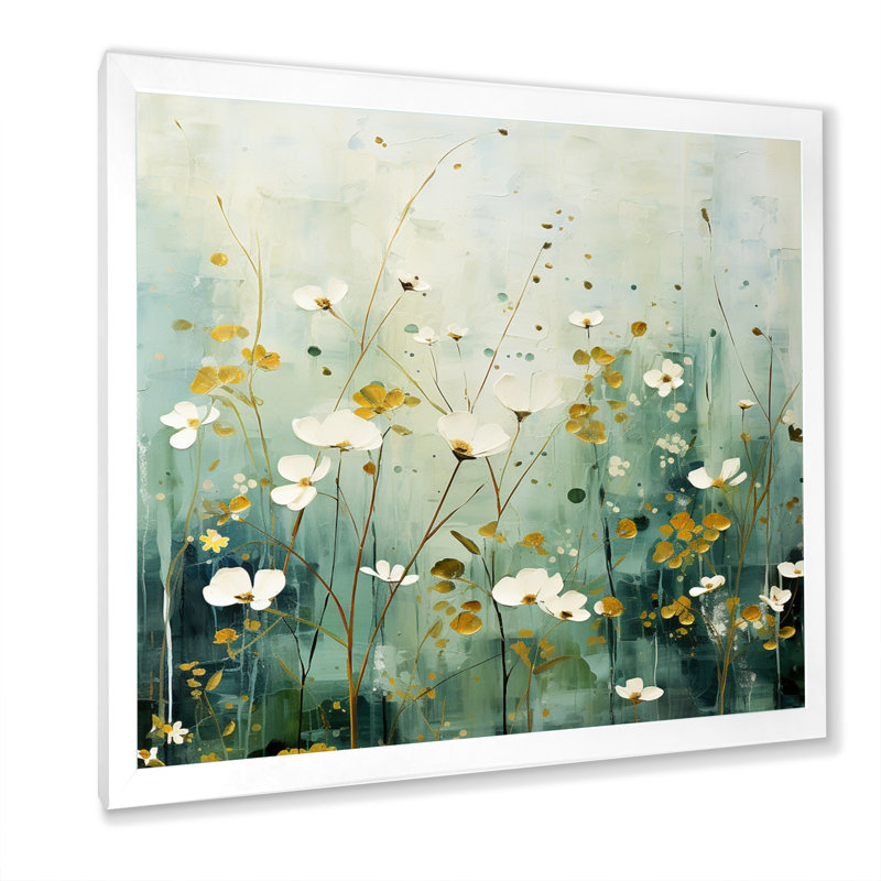 Mauve oasis tranquille sur toile, H 30 po x l 30 po x P 1 po, Cadre simple blanc