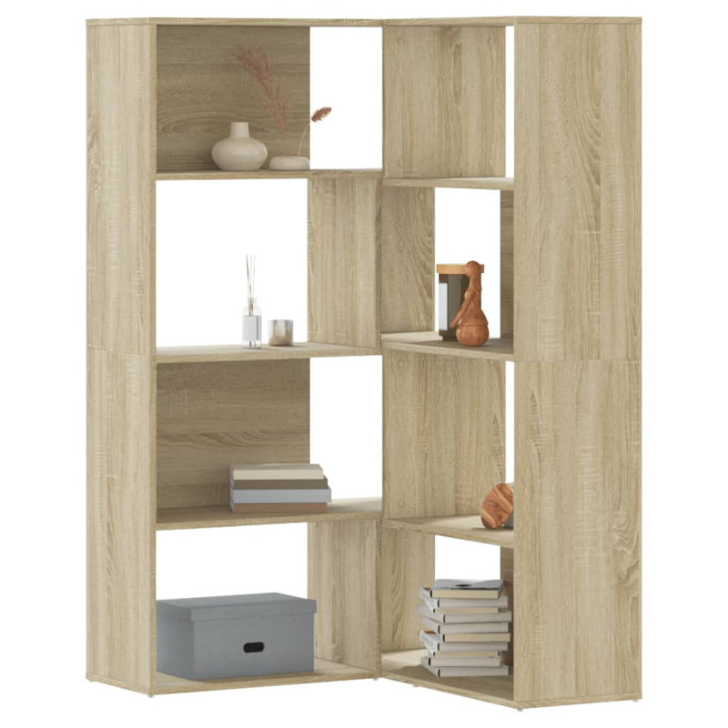 Azamat 140cm H x 85cm W Bookcase, Sonoma Oak