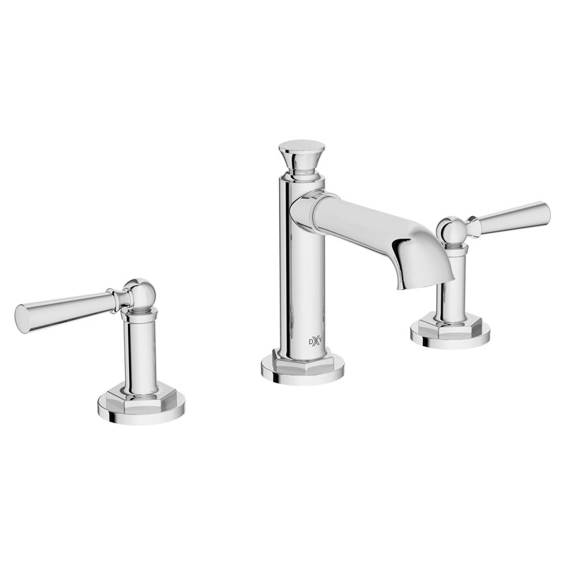 Oak Hill High Spout Widespread with Lever Handles, Polished Chrome