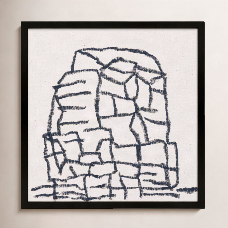 Outcropping Print by Stephanie Dennis, Black, 16" H x 16" W  x 1.25" D