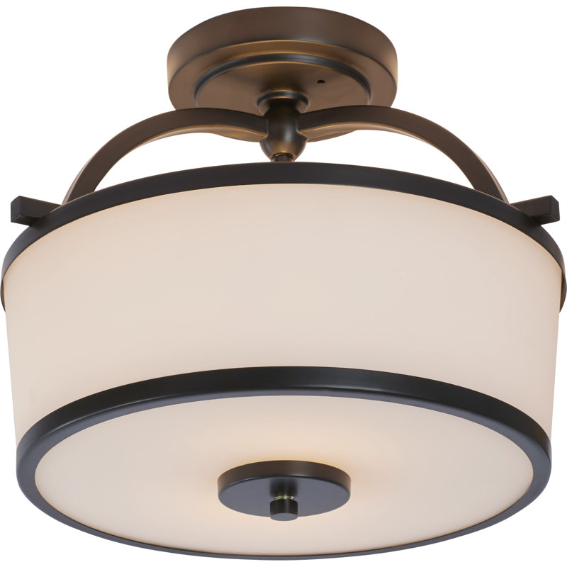 Glass Semi Flush Mount