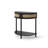 Unique Half Moon Design End Table With Sliding Rattan Door,Elegant Semi-Circle Entryway Console Table With 2 Rattan Storage Cabinet And Bottom Shelf
