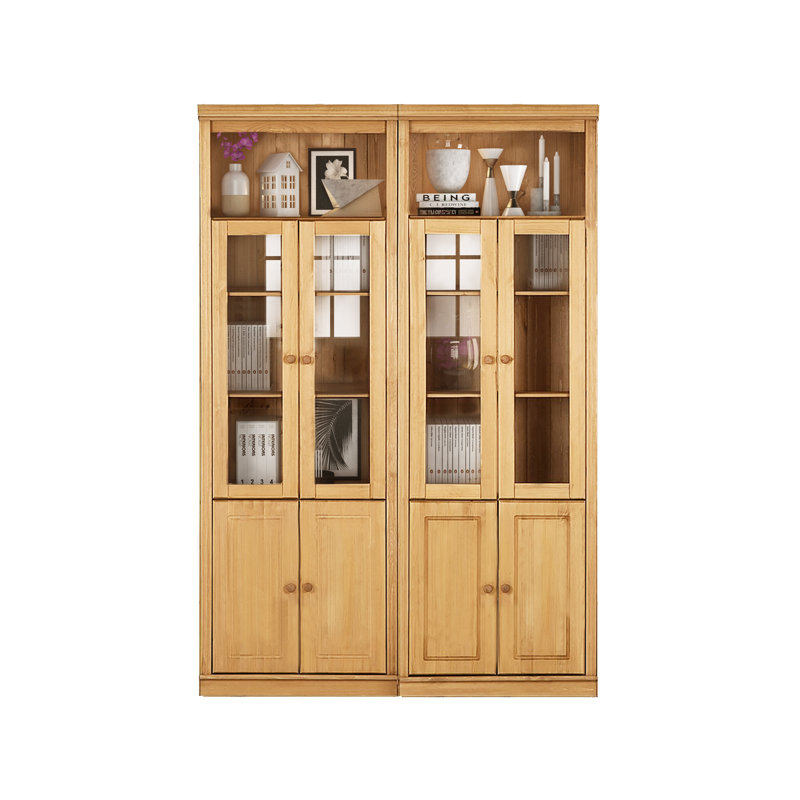 Delbis 223cm H x 148cm W Library Bookcase