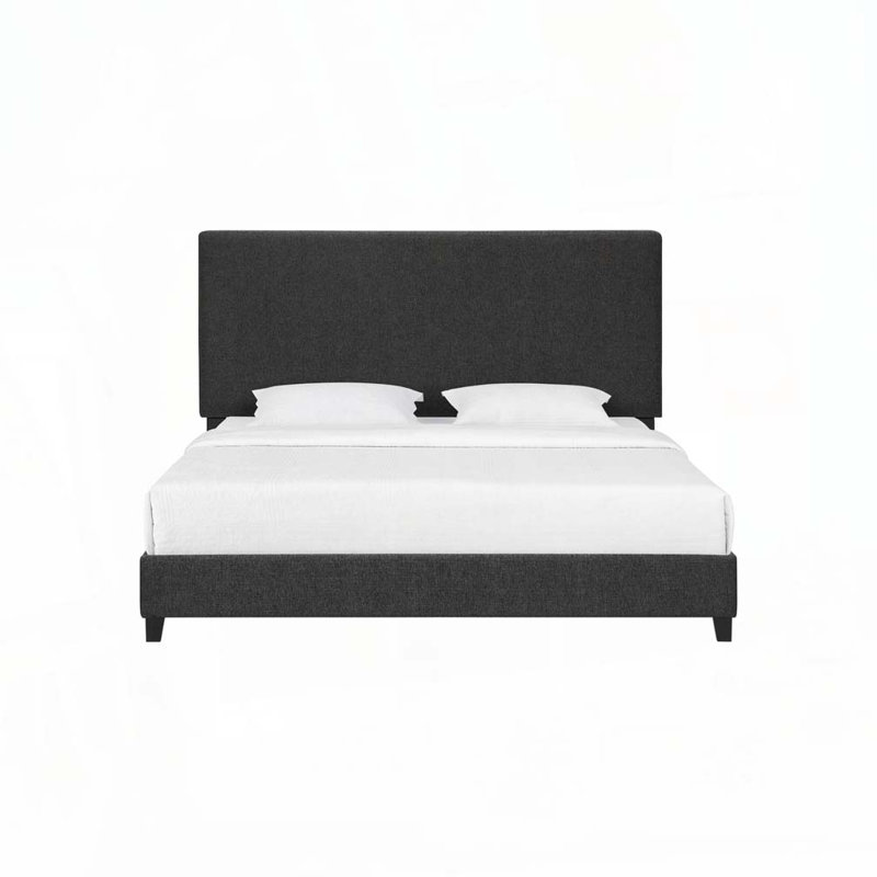 Lit plateforme tapissier Boucle, Très grand, Boucle gris