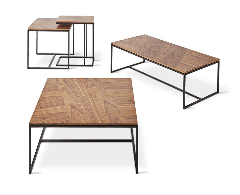 Tobias Single Coffee Table, Walnut