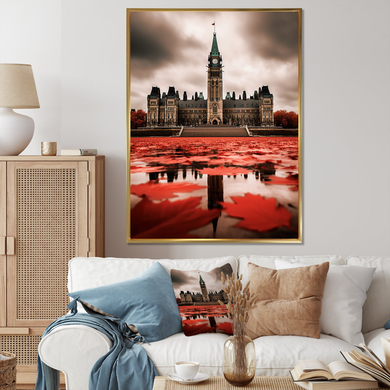 Si Siades Canada - Ottawa, H 44 po x l 34 po x P 1,5 po, Cadre flottant doré