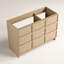 Meuble-lavabo autoportant 48 po (46-7 / 8 po) et 3 portes d'armoire à fermeture en douceur, contreplaqué, chêne Dune (KD-PACKING)